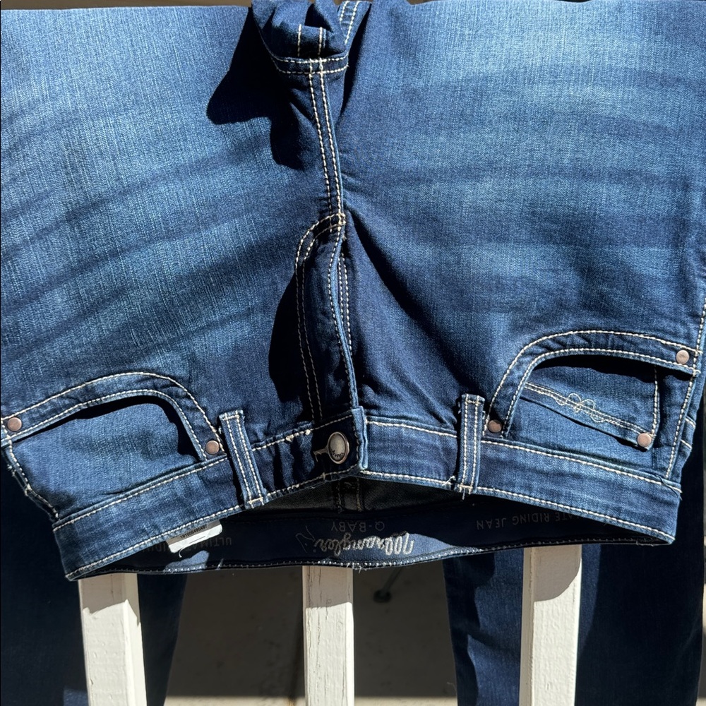 Wrangler Dark Blue Bootcut Jeans - Picture 2 of 7